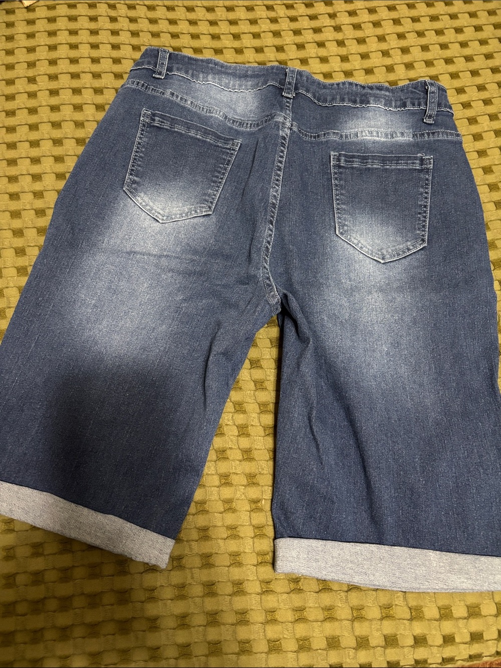 Dark Wash Denim Bermuda Shorts - Picture 3 of 7